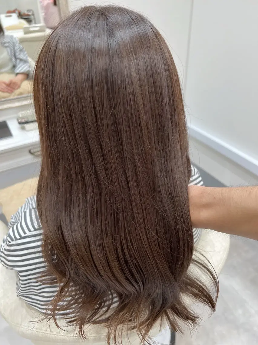 ロング カラー ヘアカラー トリートメント 縮毛矯正×艶カラー /中村勇太のヘアスタイル