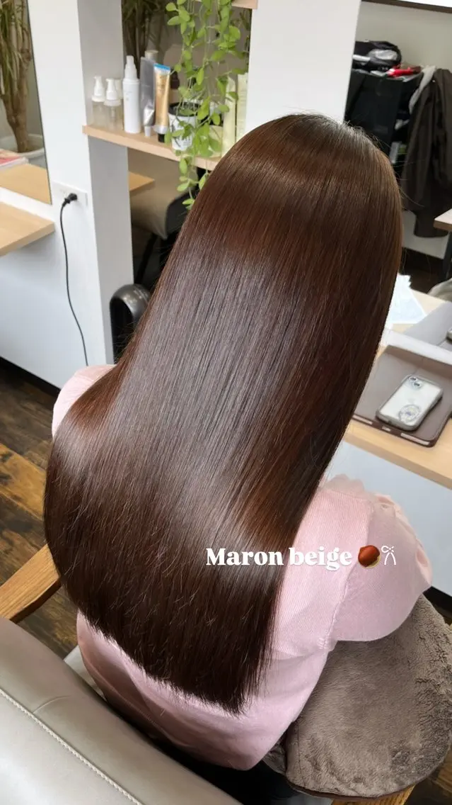 ロング MAHIRU🤍 艶髪・ストレート🫧のヘアスタイル
