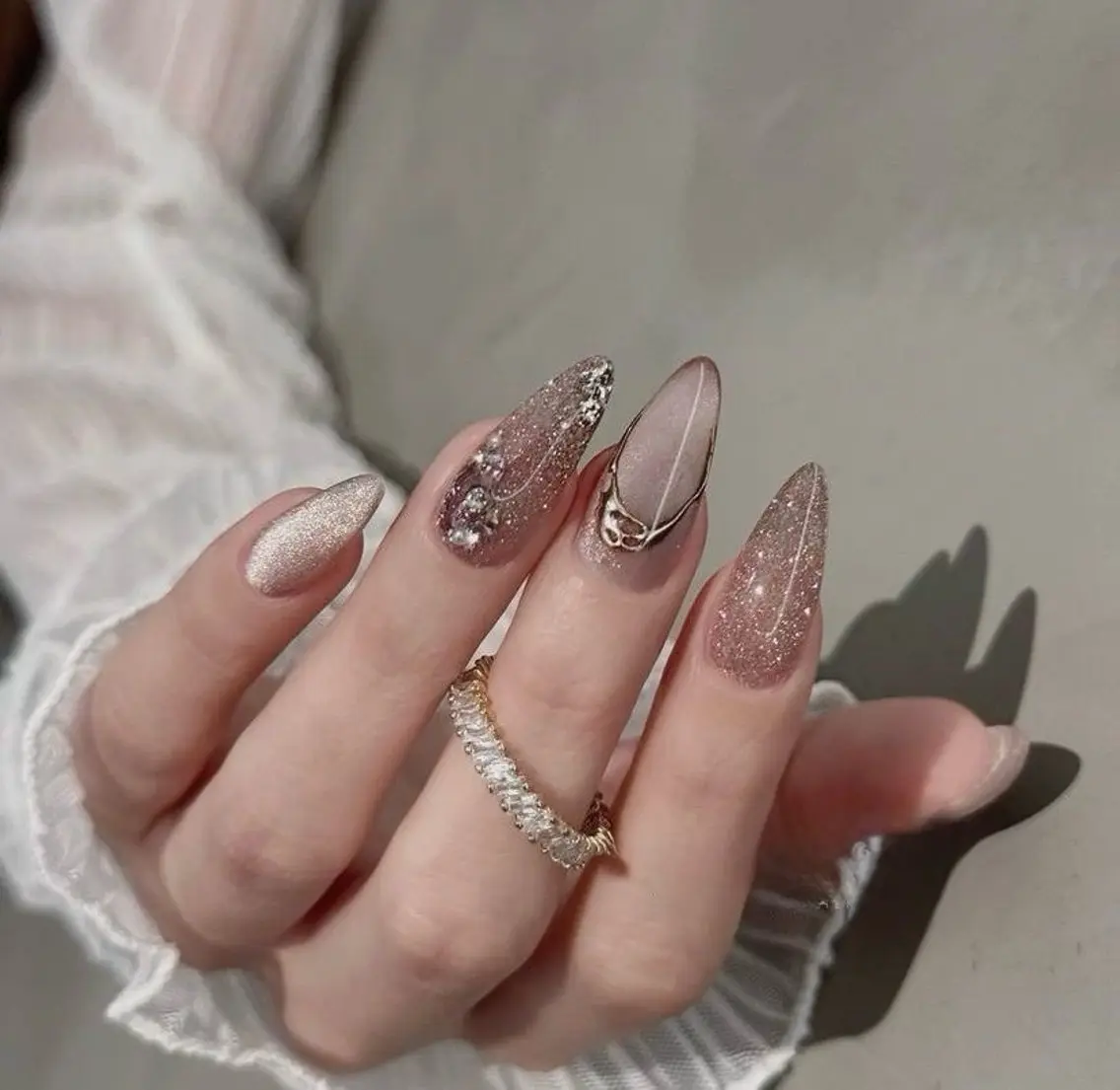 ネイル アートネイル オーロラネイル ブルー チークネイル フットネイル ハンドネイル NICY NAIL 池袋のネイルデザイン
