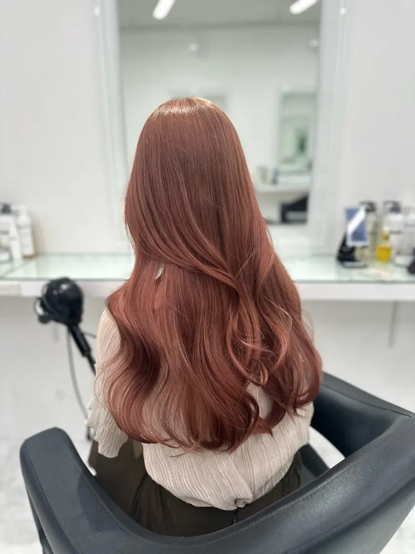 ロング カラー ヘアカラー トリートメント ヘッドスパ ヘアセット ❄最強かわいいカラー ❄️MINA❄️のヘアスタイル