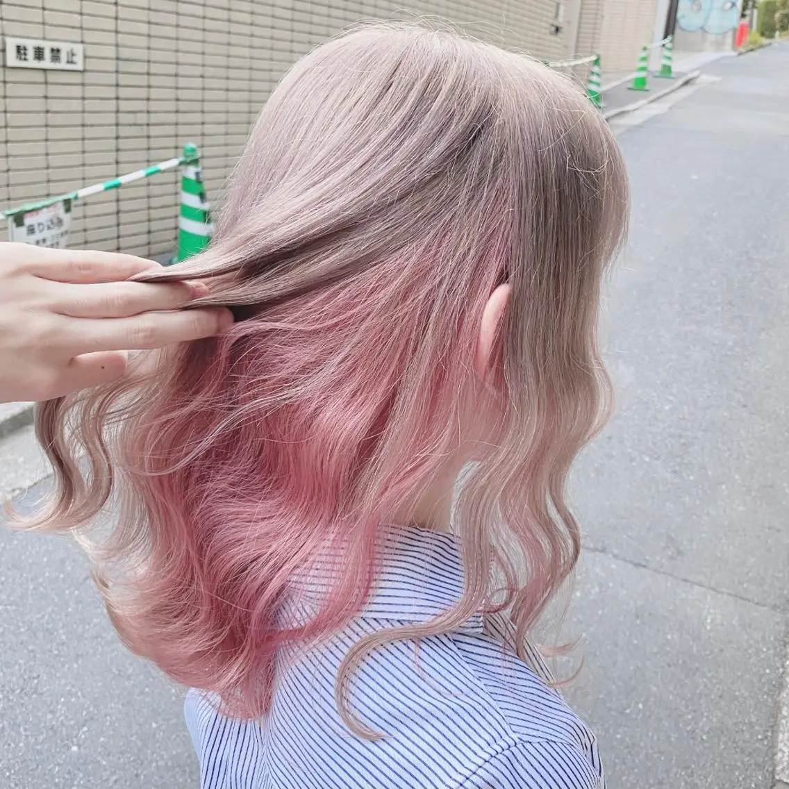 ロング カラー ヘアアレンジ メンズ キッズ マツエク・マツパ ブリーチの髪様 MASATOのヘアスタイル