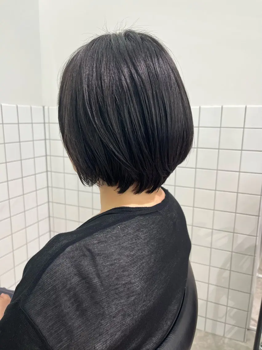 ショート カット トリートメント 梅田茶屋町ヘッドスパ ＆艶カラー　りほのヘアスタイル