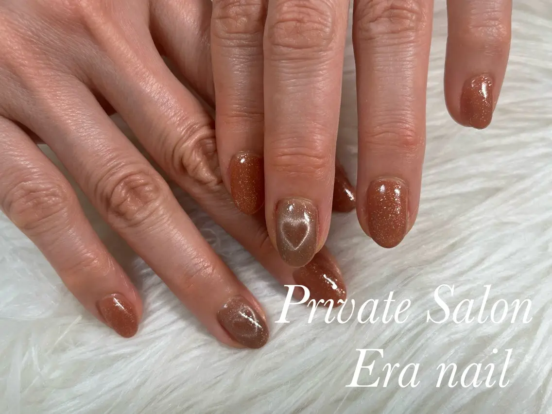 ネイル ハート マグネットネイル Era nailのネイルデザイン