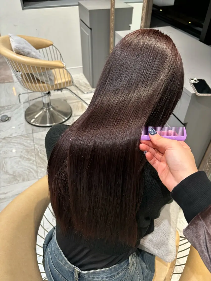 ロング カラー 似合わせカット 縮毛矯正 透明感Wカラー 髪質改善/AYARIのヘアスタイル