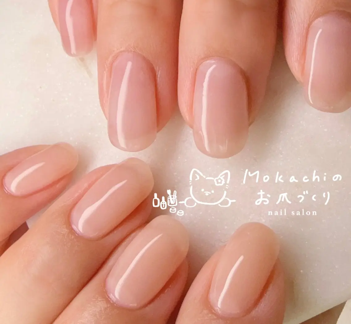 ネイル ジェルネイル ワンカラーネイル ソフトジェル ハンドネイル Mokachiの お爪づくりのネイルデザイン