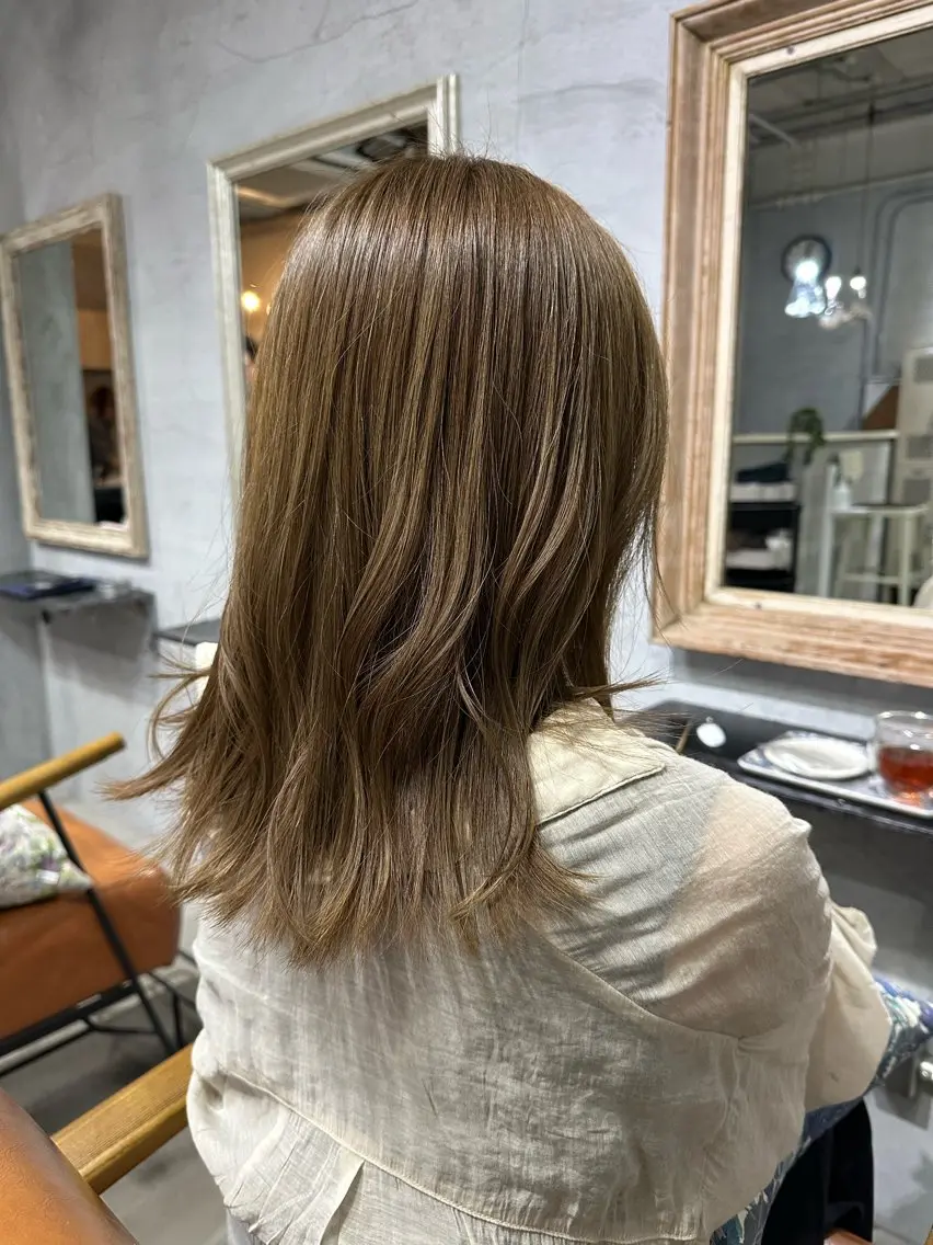 セミロング カラー カット ヘアカラー トリートメント goen/ カミムラシュウヘイのヘアスタイル