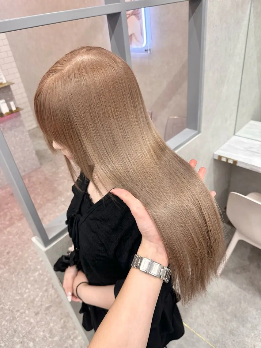 セミロング カラー ヘアアレンジ ヘアカラー トリートメント 天神/ブリーチ/ 髪質改善/韓国ヘアのヘアスタイル