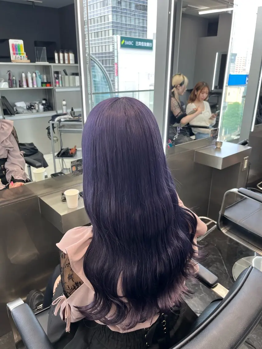 ロング カラー ヘアアレンジ カット ヘアカラー トリートメント ヘアセット ハイトーン/透明感 髪質改善/rinaのヘアスタイル