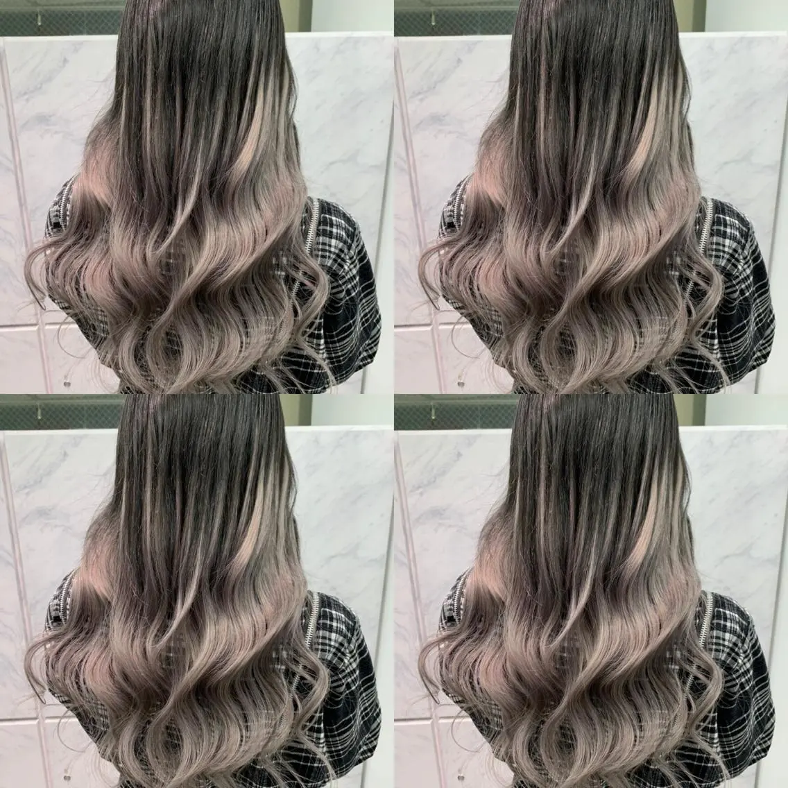 ロング プルエクステ エクステ ハイライト ヨシンモリ 韓国風ヘア ヘアカラー エクステ プルエクステ 🖤MIYUのヘアスタイル