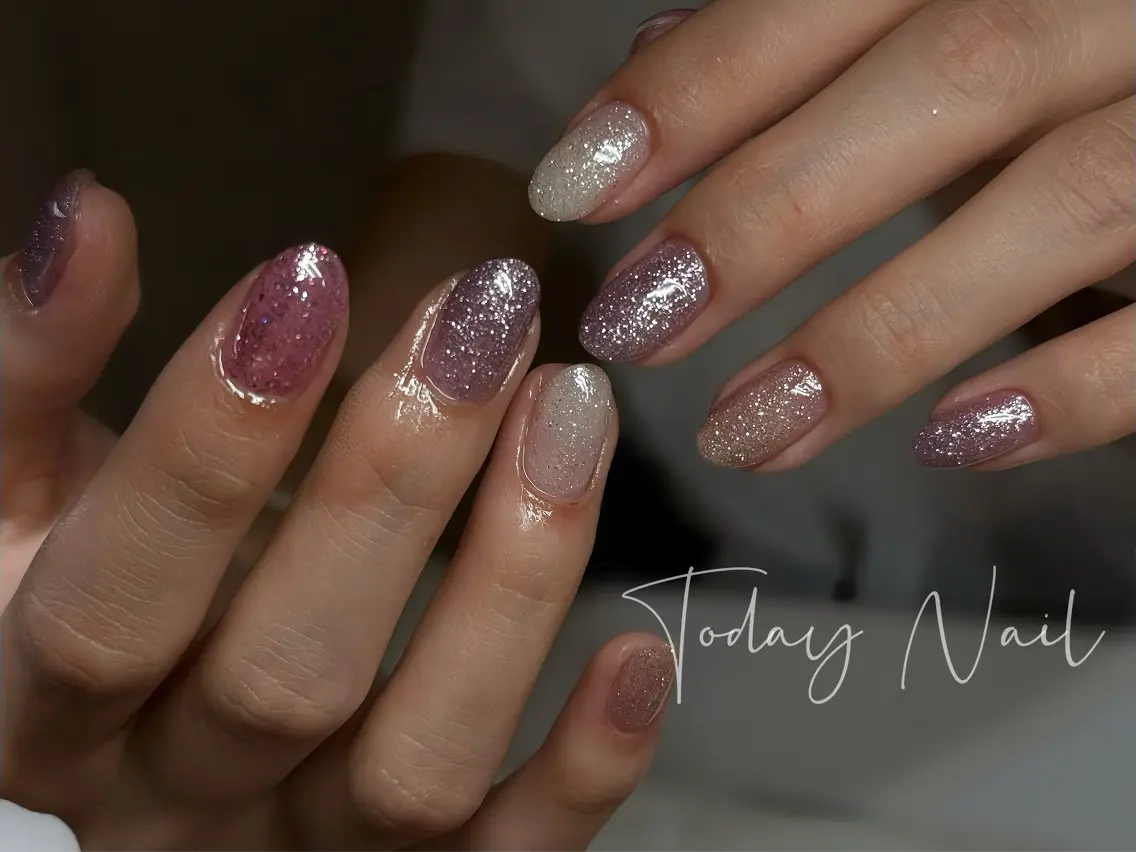 ネイル フラッシュネイル キラキラネイル ショートネイル シンプルネイル ハンドネイル りゅうToday Nailのネイルデザイン