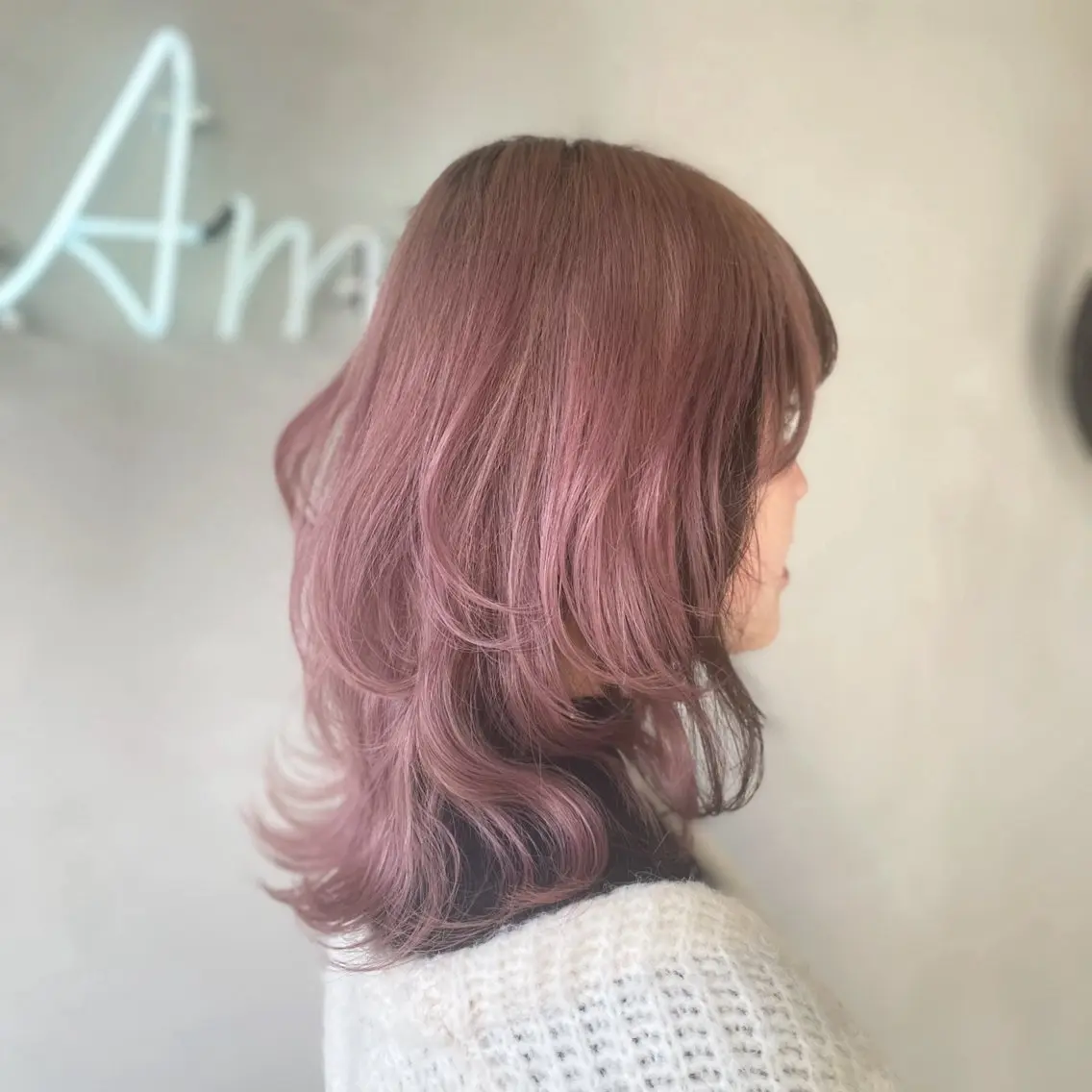 ミディアム カラー トリートメント 新宿/透明感カラー/ 髪質改善/桜良のヘアスタイル