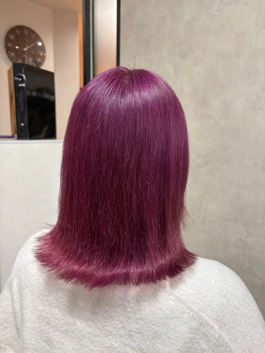 セミロング ヘアカラー トリートメント 田中 希のヘアスタイル