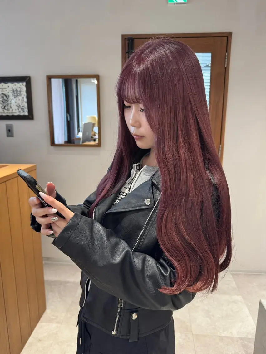 ロング カラー カット ヘアカラー トリートメント 優梨💞 /透明感カラーのヘアスタイル