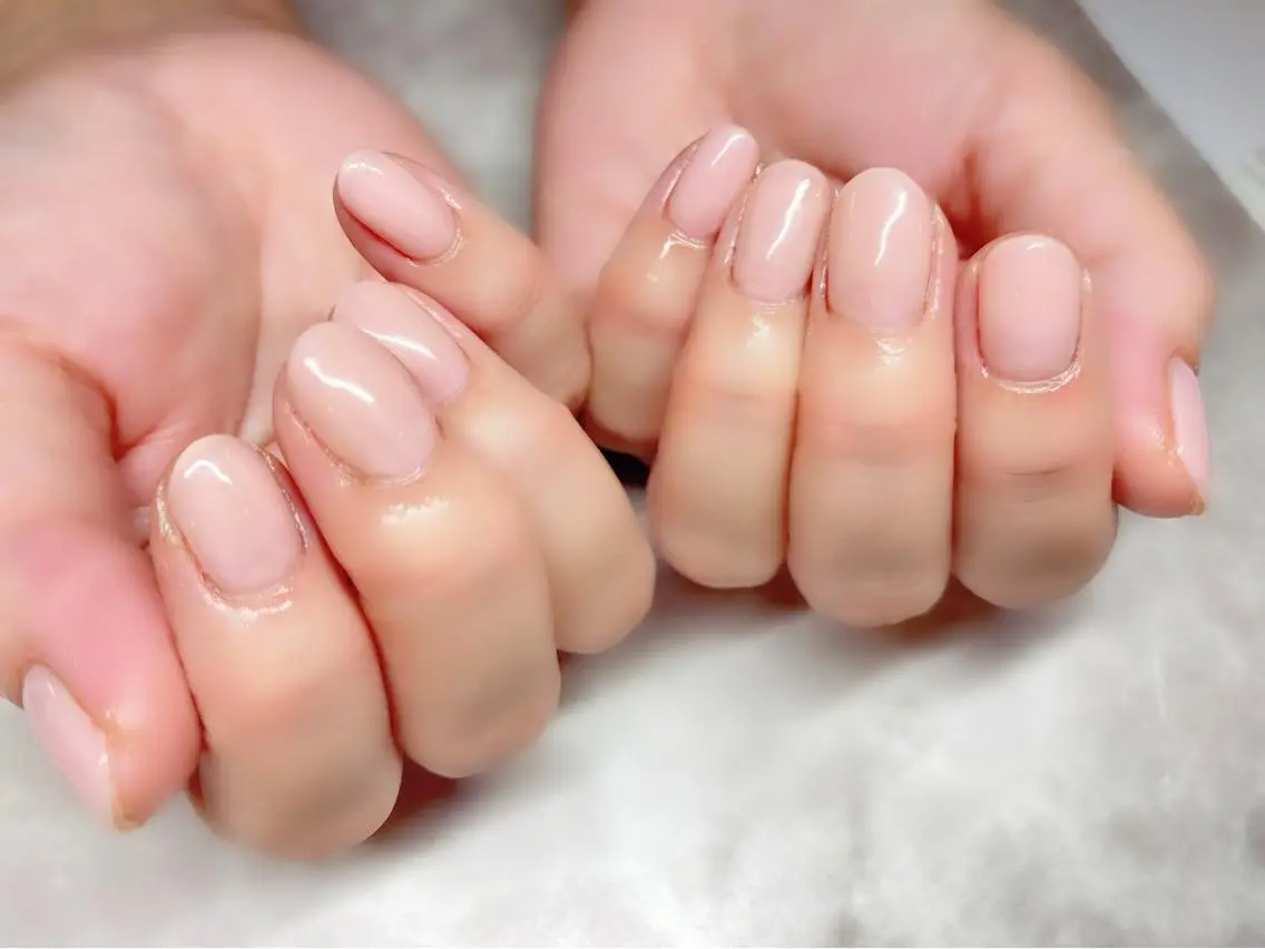 ネイル ワンカラーネイル ピンク ピンクベージュ Nail salon MEGUMIのネイルデザイン