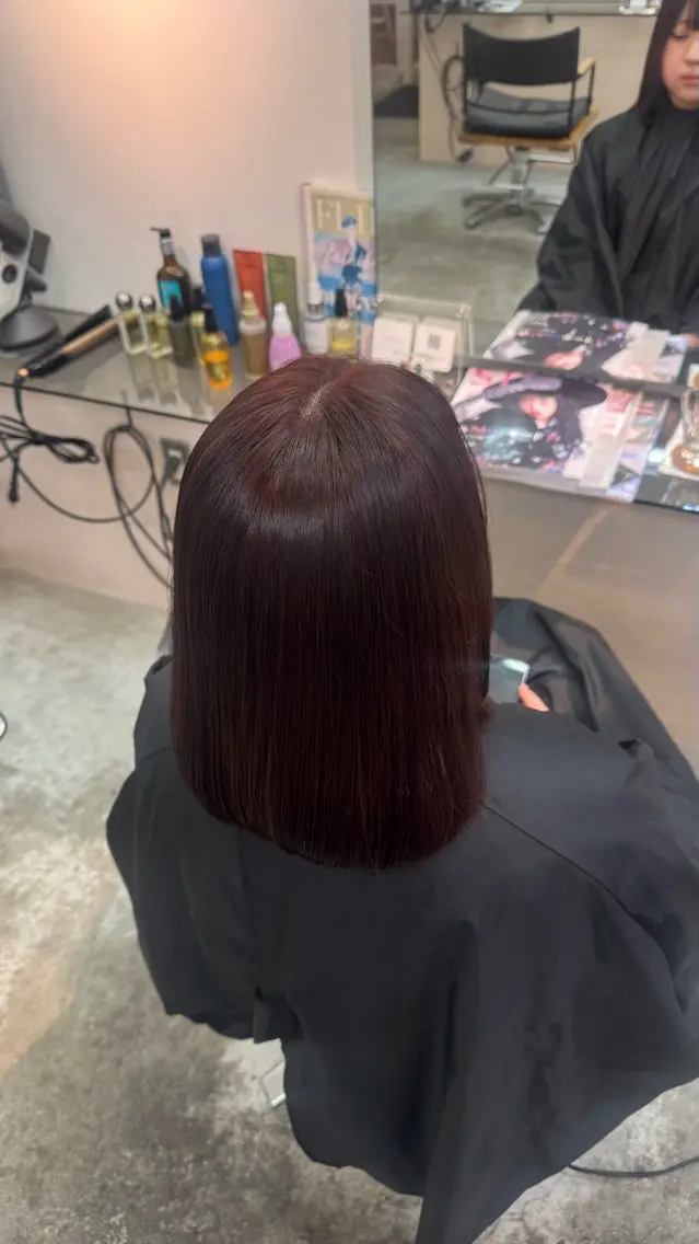 ミディアム カラー ブラウンカラー ヘアカラー トリートメント Tsukasa/ ハイトーン/寒色のヘアスタイル