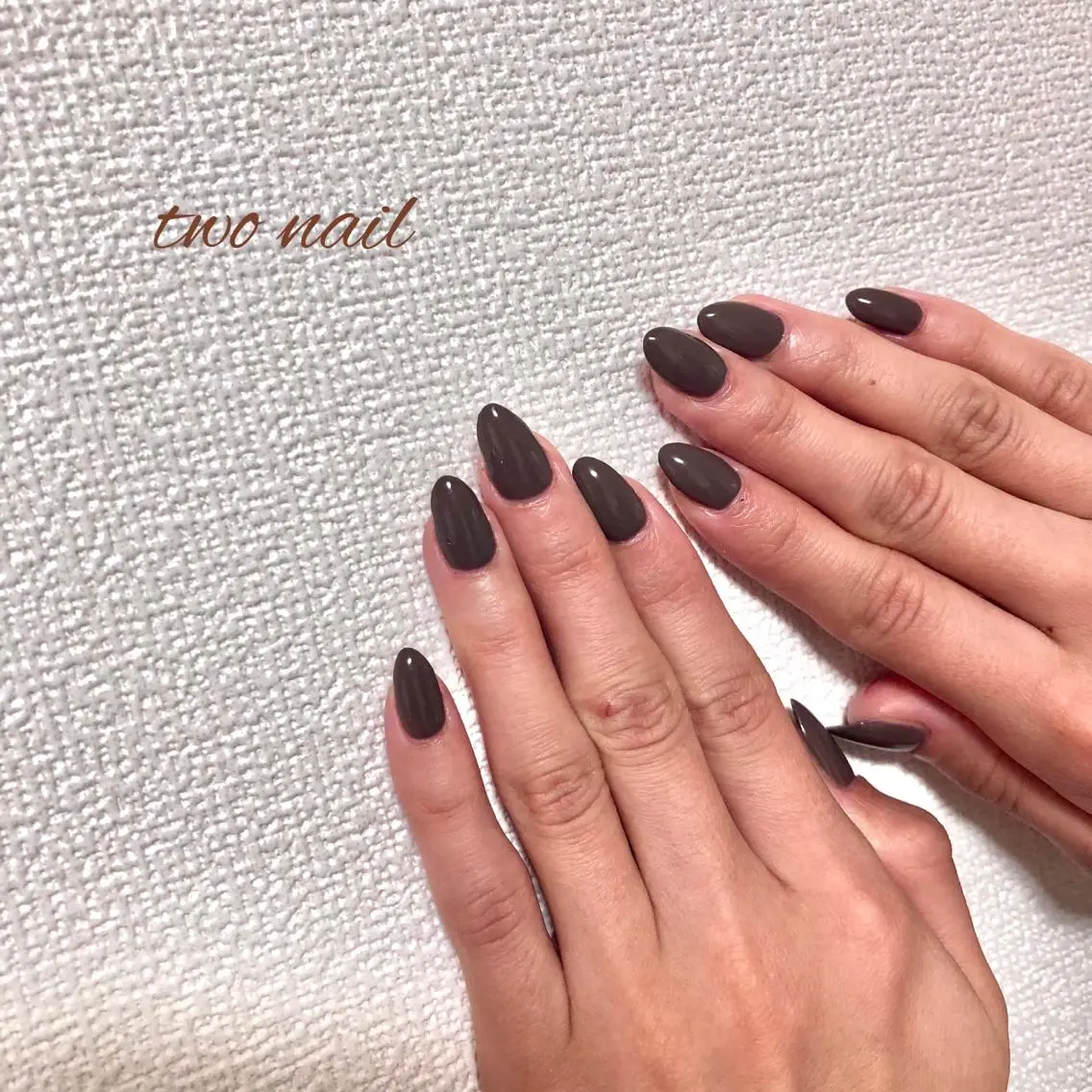 ネイル アートネイル ブラウン フットネイル ハート ニュアンスネイル ハンドネイル two nailのネイルデザイン
