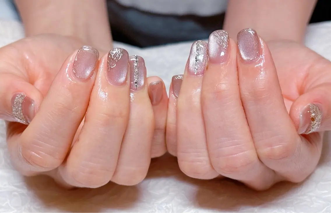 ネイル マグネットネイル ニュアンスネイル ハンドネイル ハンドケア ゆ か_Nails💫のネイルデザイン