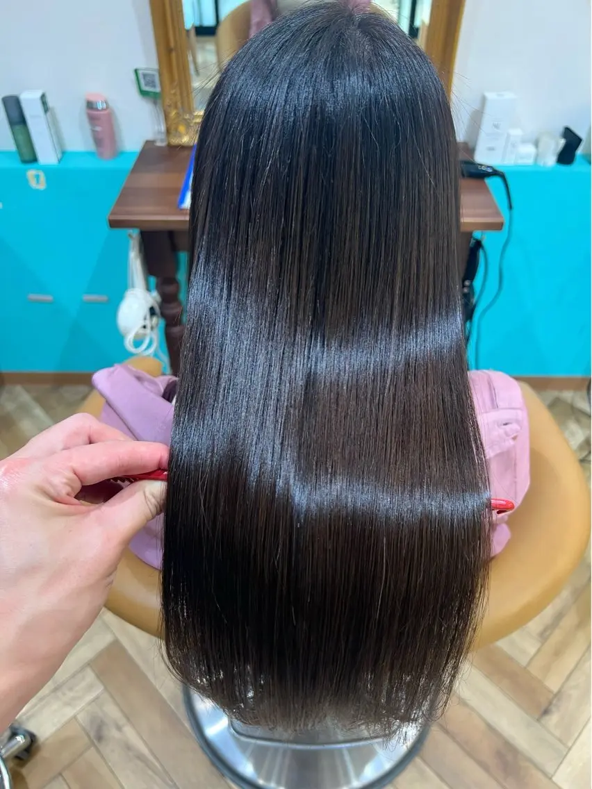 ロング カラー パーマ カット ヘアカラー 縮毛矯正 トリートメント 🇰🇷韓国レイヤー 錦糸町【北山謙三】のヘアスタイル