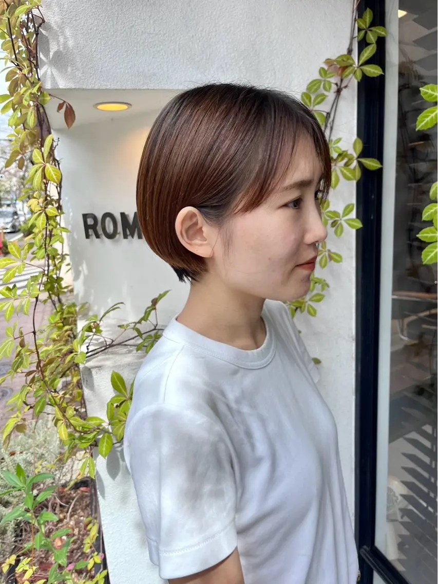 ショート カット デジタルパーマ 加藤園のヘアスタイル