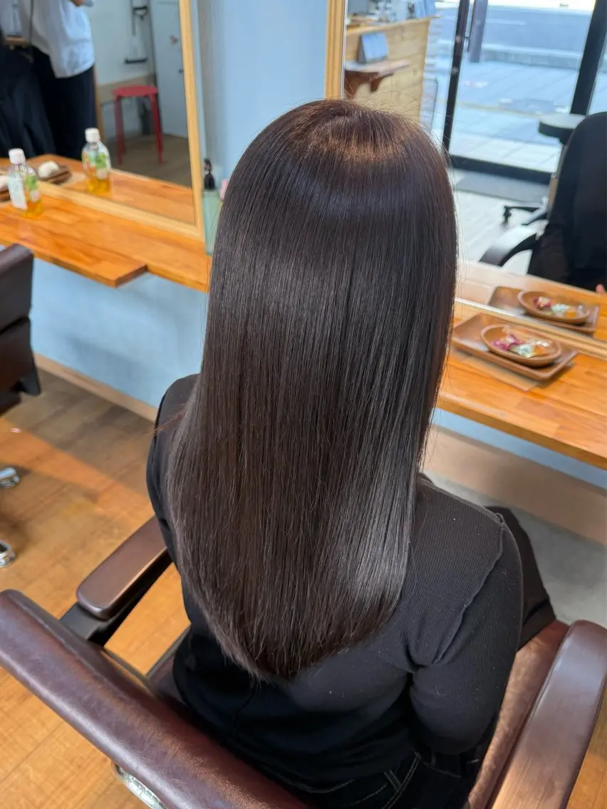 ロング カラー ヘアカラー トリートメント 馬場 風歌のヘアスタイル