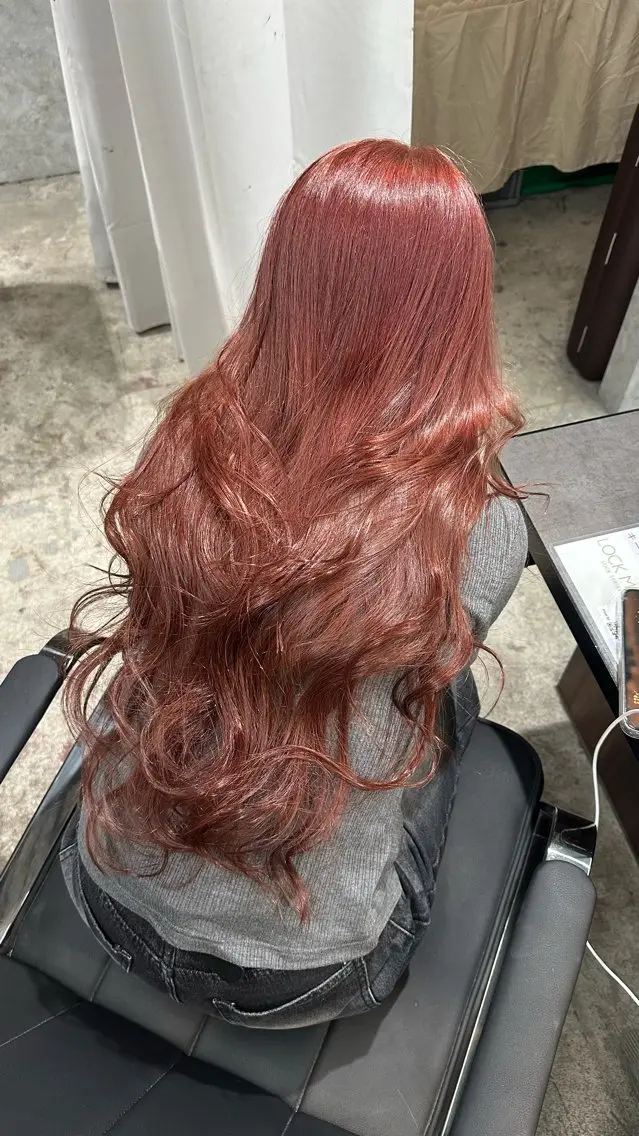 ロング カラー ブリーチ ブリーチなしカラー ピンクカラー カット ヘアカラー トリートメント ダブルカラー/美髪 レイヤー/ユウゴのヘアスタイル