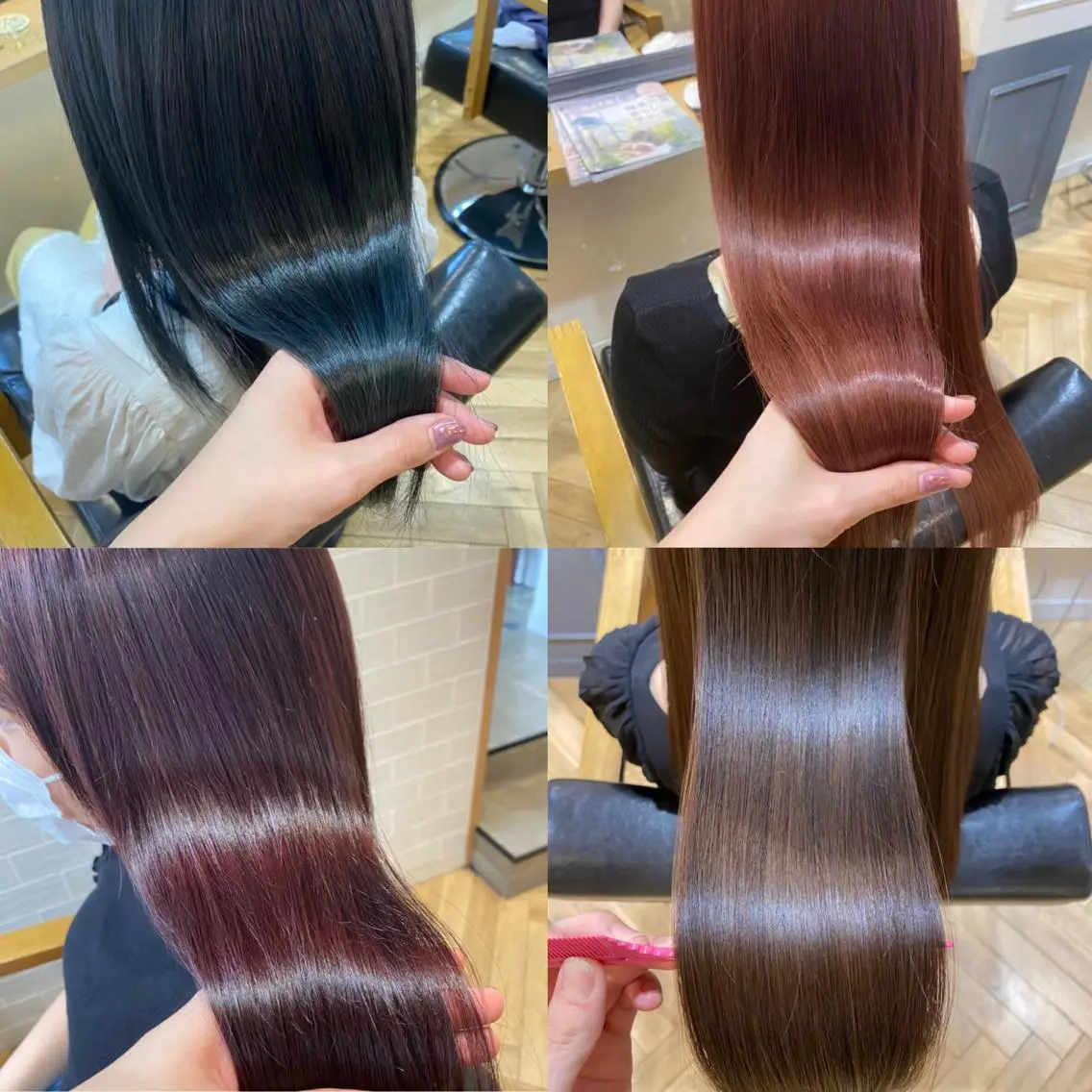 セミロング カラー ヘアアレンジ 平原 ミレイのヘアスタイル