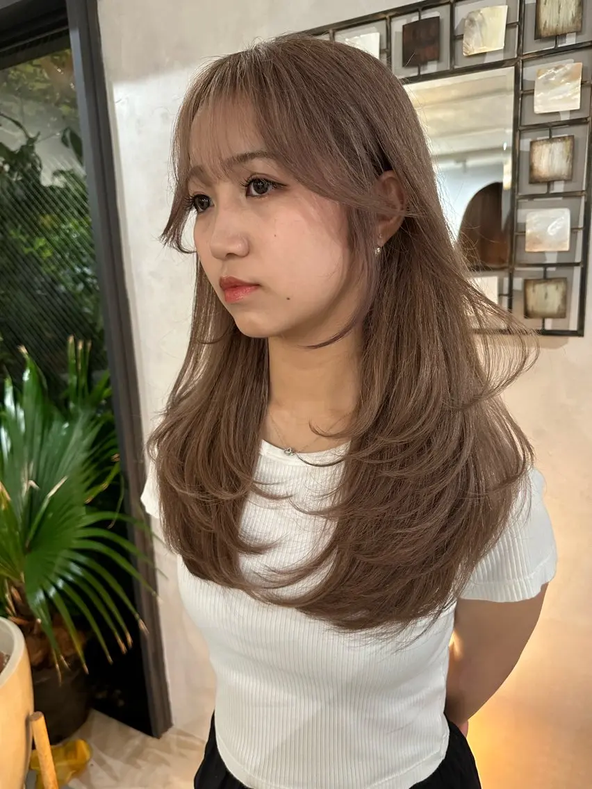 ロング カラー カット ヘアカラー 💫艶ハイトーン×髪 質改善💫リュウトのヘアスタイル