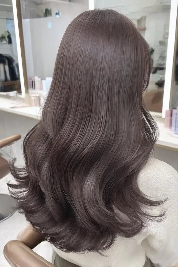 ロング カラー ヘアカラー 韓国×艶ハイトーンが かわいい✨️リオ🍒のヘアスタイル