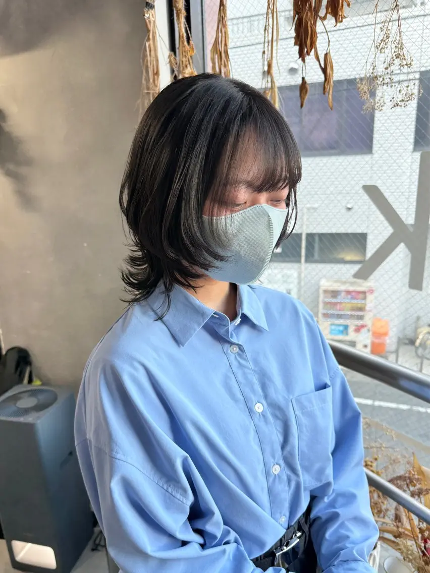 ミディアム ウルフ レイヤー パーマ🪐MANAのヘアスタイル