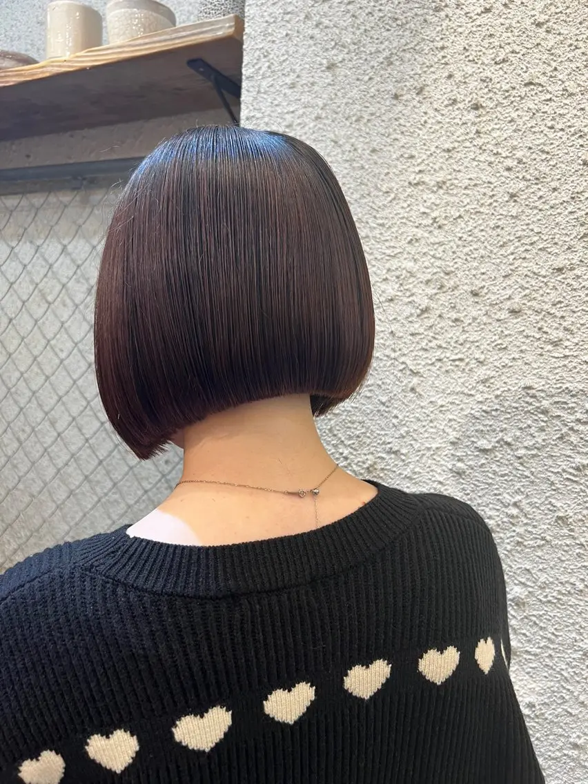 ショート カット ヘアカラー トリートメント 柔め透明感血色カラー 暖色/レイヤー/ゆいのヘアスタイル