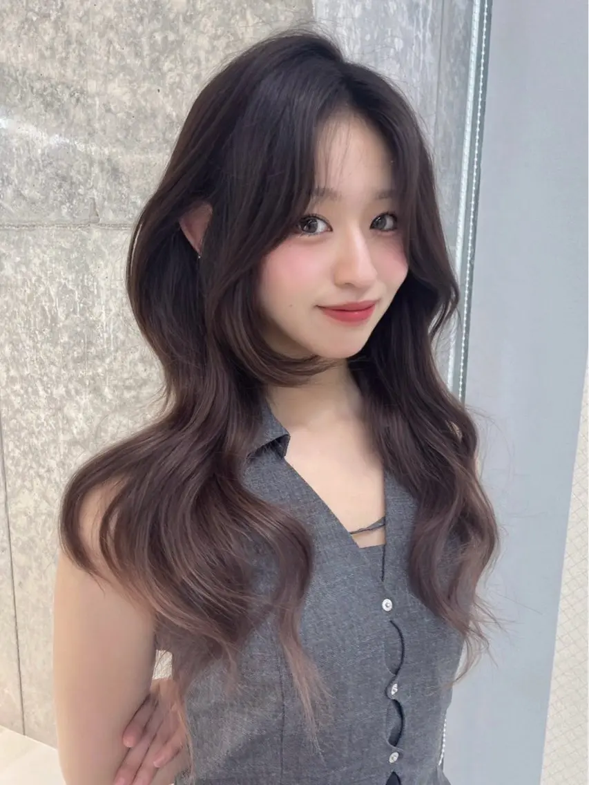 ロング ヘアアレンジ ワンホンヘア cocoro / 韓国・網紅ヘア︎໒꒱のヘアスタイル