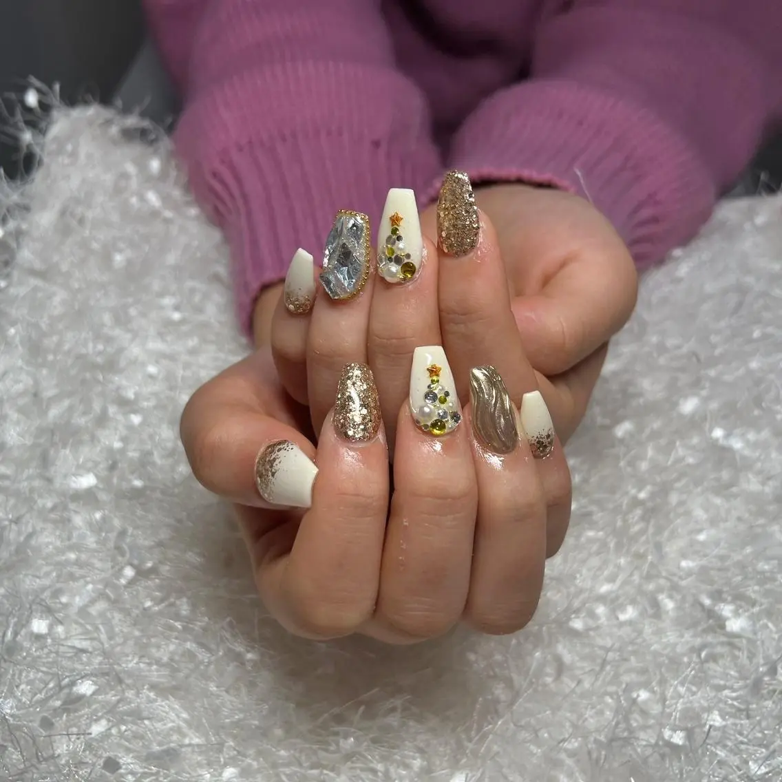 ネイル 長さ出し フレンチネイル ジェルネイル グラデーション 韓国ネイル ハンドネイル Nail&eye Belire 新宿のネイルデザイン