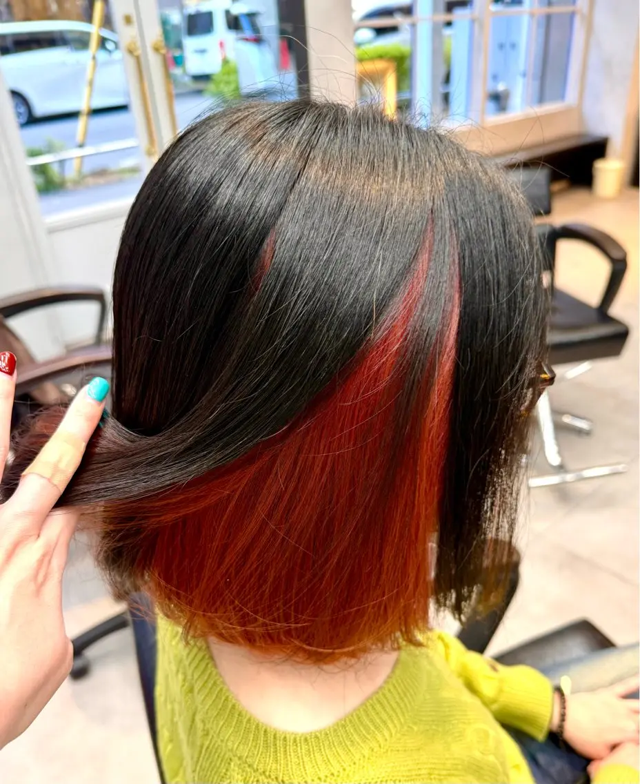 ミディアム カラー カット ヘアカラー トリートメント Nene 🪽🤍推しカラーのヘアスタイル