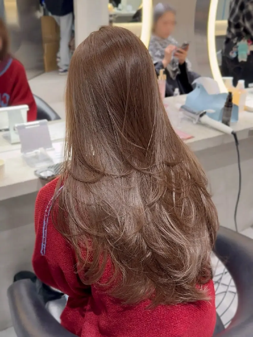 カラー ロング カット ヘアカラー トリートメント 髪質改善/韓国ヘア /透明感カラー🧸のヘアスタイル
