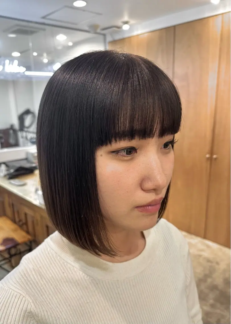 ミディアム ボブ ワイドバング ボブ特化美容師 /荒井悠葵のヘアスタイル
