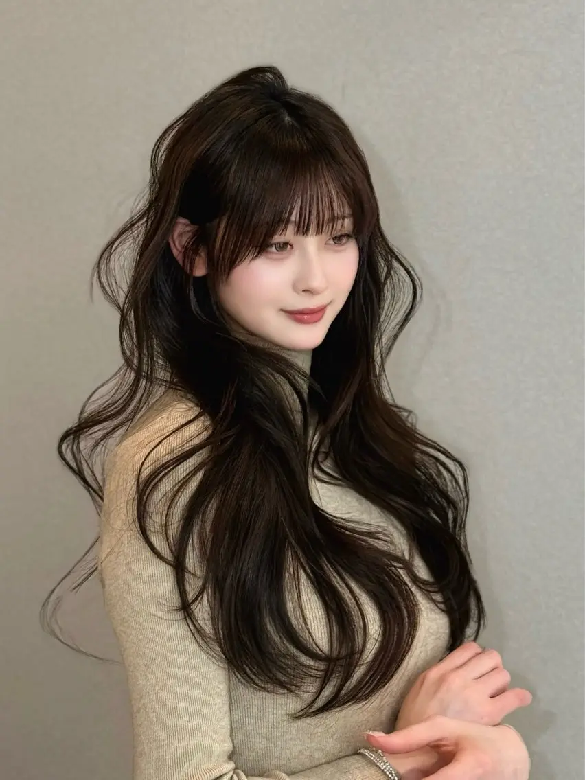 ロング ヘアカラー トリートメント アレンジ透明感カラー 縮毛　表参道　濱田のヘアスタイル
