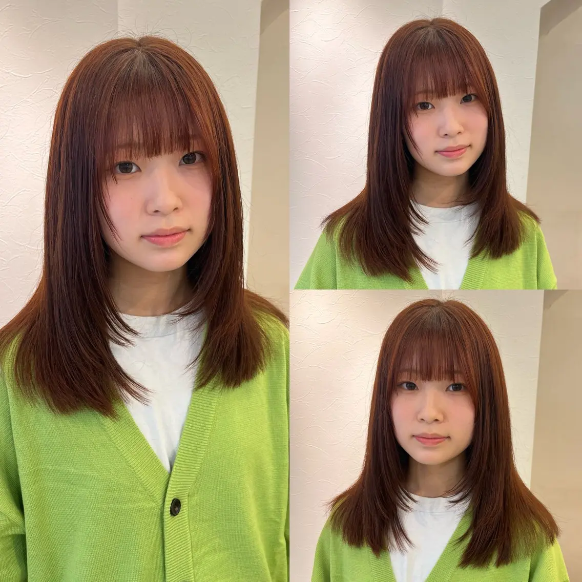 カット、カラー、オージュア補習トリートメントの写真