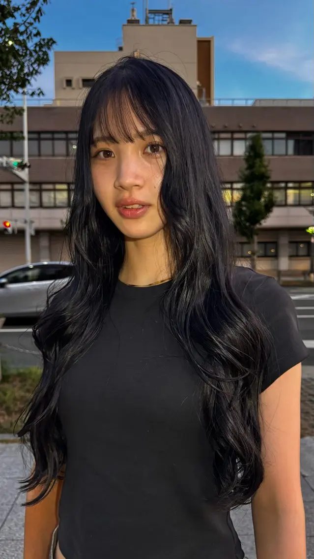 ロング カラー 黒髪 ヘアカラー トリートメント 艶beige ♡ayana♡のヘアスタイル