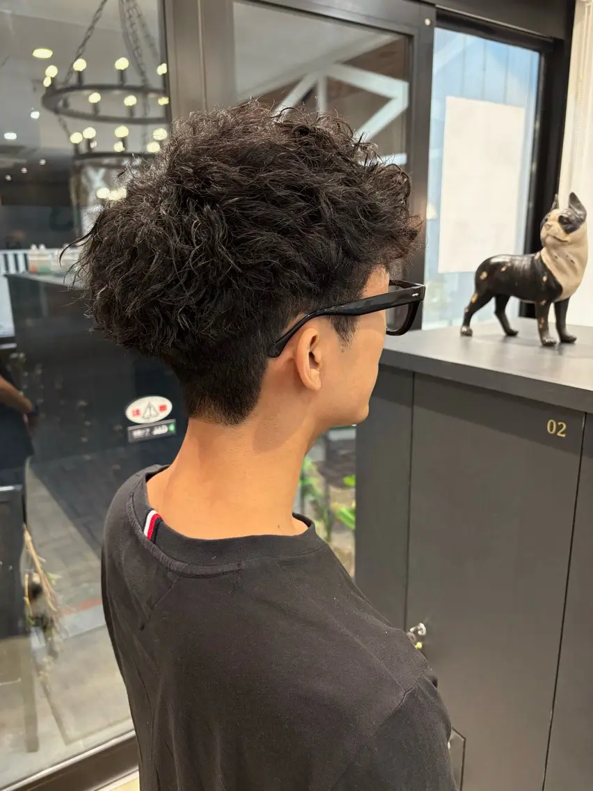 ショート パーマ メンズ メンズパーマ 田村 亜衣華のヘアスタイル