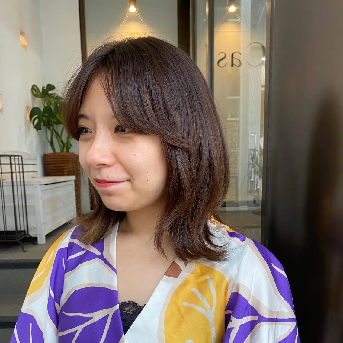 ミディアム カラー ヘアアレンジ レイヤーカット カット ヘアカラー トリートメント ヘッドスパ ナカジマ ボブ/レイヤーのヘアスタイル