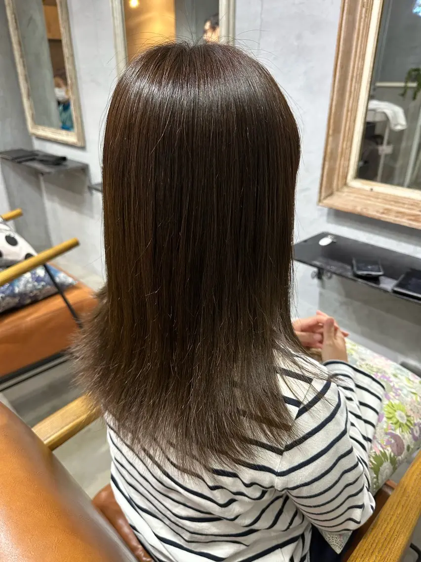 セミロング カット 縮毛矯正 goen/ カミムラシュウヘイのヘアスタイル