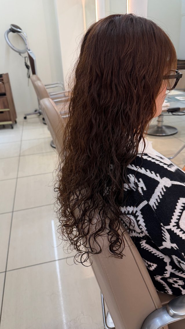 ロング パーマ カット パーマ 💗MIZUNO MAHO💗のヘアスタイル