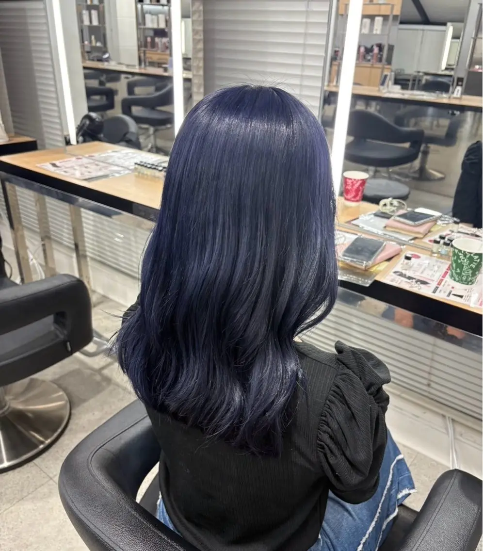 セミロング ヘアカラー miku/ラベンダー 透明感カラー🪻❤︎のヘアスタイル