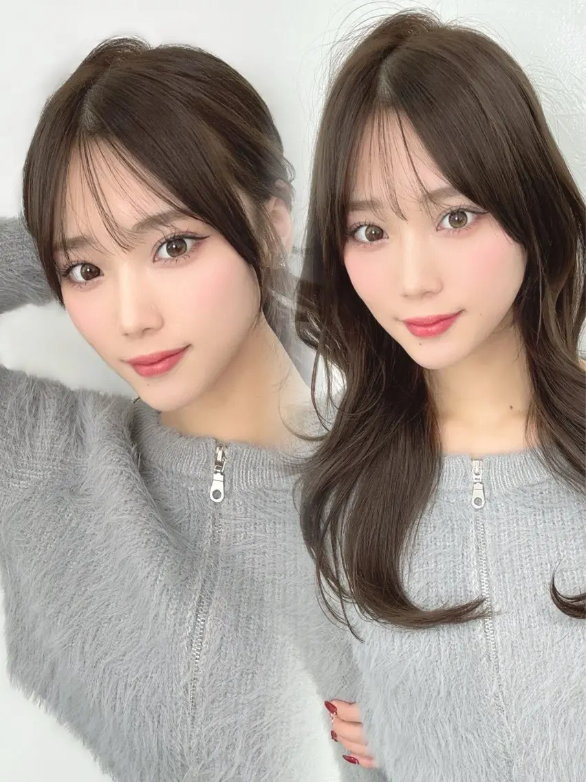 ロング 中顔面短縮 顔まわり新田大翔のヘアスタイル