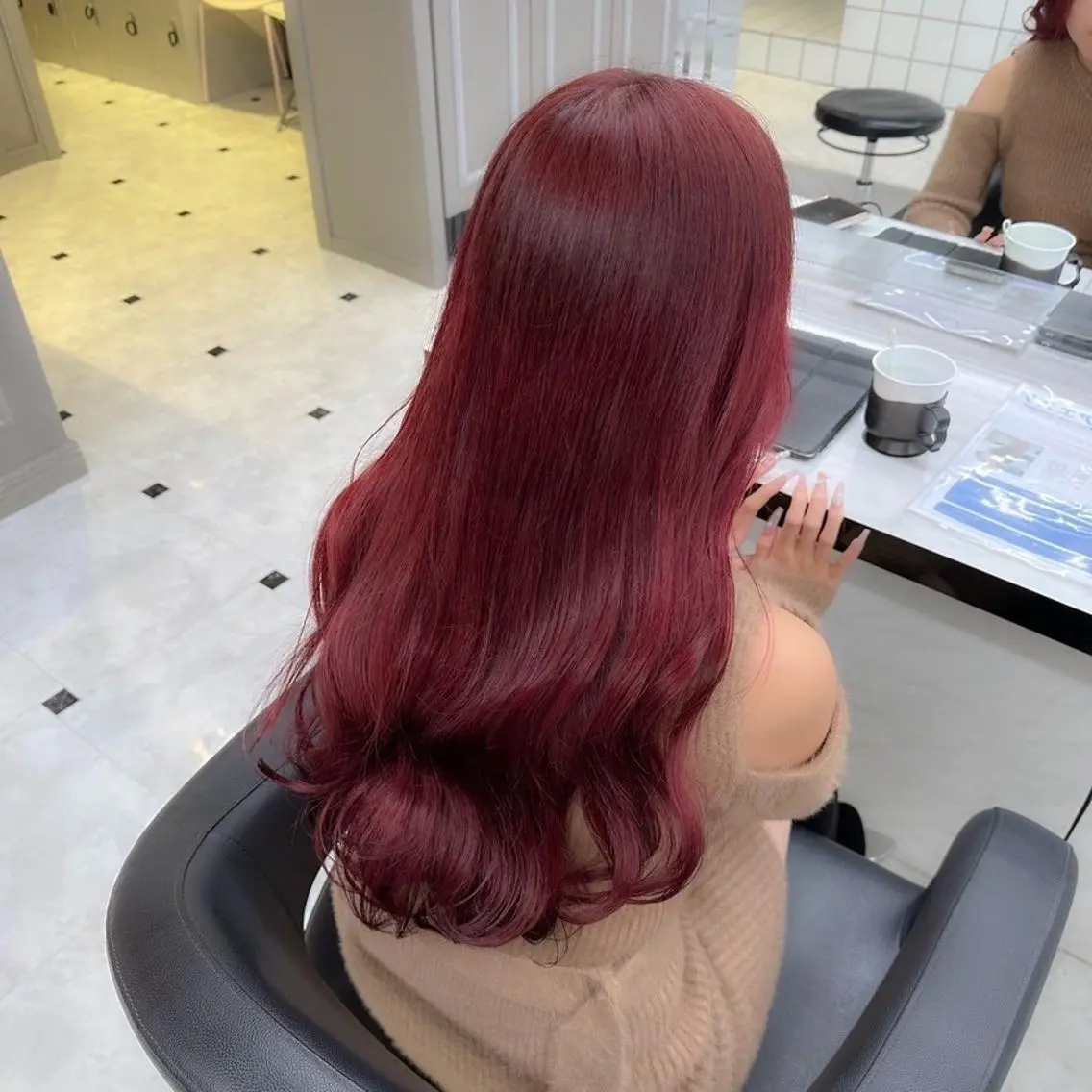 カラー ロング 🌹韓国×愛され暖色 渋谷🌹🍒のヘアスタイル