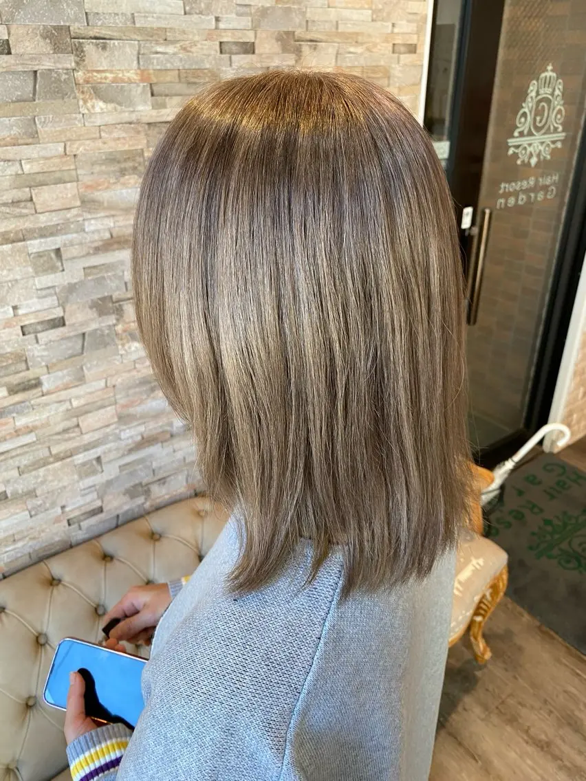 カラー ベージュカラー ダブルカラー ヘアカラー サイトウ 南柏のヘアスタイル
