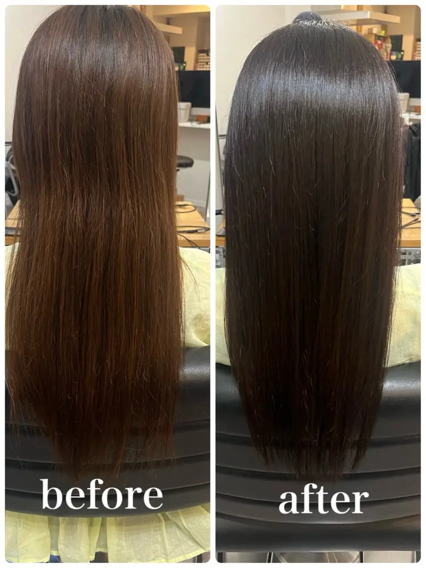 ロング カット ヘアカラー トリートメント OFF YUYAのヘアスタイル