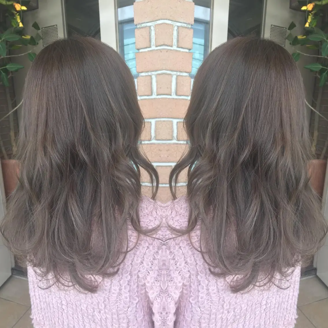 ミディアム カラー パーマ ヘアアレンジ メンズ キッズ マツエク・マツパ グレージュ サロンドミルク 原宿のヘアスタイル