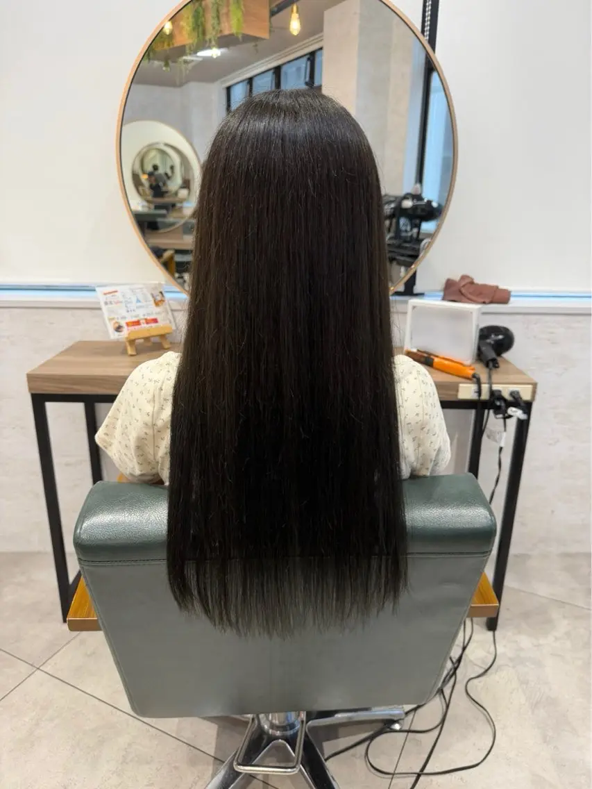 カラー ヘアカラー くま‪‪🤍透明感 🎀ナチュラルカラーのヘアスタイル