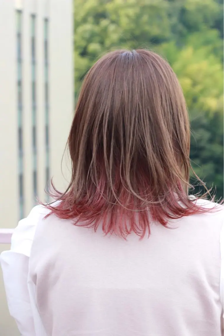 【ダブルカラー】ダブルカラー（インナーカラー　イヤリングカラー　ハイライト　グラデーションカラー）カット＋¥2700の写真